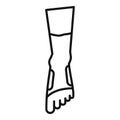 Leg bandage icon outline vector. Accident hurt Royalty Free Stock Photo