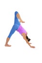 Leg bent yoga stretch Royalty Free Stock Photo