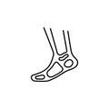 leg, bone icon. Simple thin line, outline  of Bone injury icons for UI and UX, website or mobile application Royalty Free Stock Photo