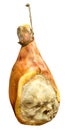 Leg of cured Parma prosciutto ham hanging