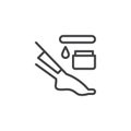 Leg depilation line icon