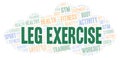 Leg Exercise word cloud Royalty Free Stock Photo
