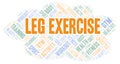 Leg Exercise word cloud Royalty Free Stock Photo