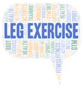Leg Exercise word cloud Royalty Free Stock Photo