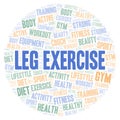 Leg Exercise word cloud Royalty Free Stock Photo