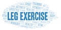 Leg Exercise word cloud Royalty Free Stock Photo