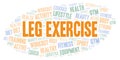 Leg Exercise word cloud Royalty Free Stock Photo