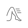 Leg or foot line outline icon