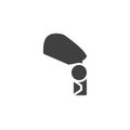 Leg knee prosthesis vector icon