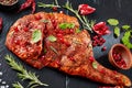 Leg of a lamb marinated with spices Royalty Free Stock Photo