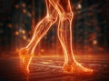 Leg muscles - human muscle anatomy Royalty Free Stock Photo