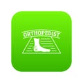 Leg orthopedic icon green vector