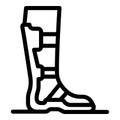 Leg plaster icon, outline style Royalty Free Stock Photo