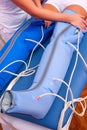 Leg pressotherapy Royalty Free Stock Photo