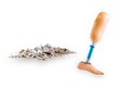 Leg prothesis and raw Royalty Free Stock Photo