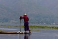 Leg-rowing fisherman at Inle Lake, Myanmar