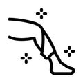 Leg smooth skin icon vector outline illustration Royalty Free Stock Photo