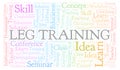 Leg Training word cloud. Royalty Free Stock Photo