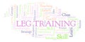 Leg Training word cloud Royalty Free Stock Photo