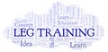 Leg Training word cloud Royalty Free Stock Photo