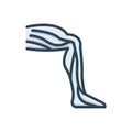 Color illustration icon for Leg Veins, varicose and artery