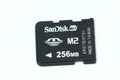 One old Sandisk M2 memory card Royalty Free Stock Photo