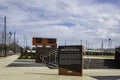 Legacy Plaza welcome sign