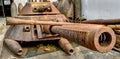 Old tank parts in Phonsavan Royalty Free Stock Photo