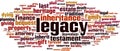 Legacy word cloud Royalty Free Stock Photo