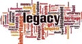 Legacy word cloud Royalty Free Stock Photo