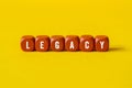 Legacy - word concept on building blocks, text Royalty Free Stock Photo