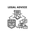 Legal Advice Vector Concept Black Illustration