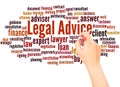 Legal Advice word cloud hand writing concept Royalty Free Stock Photo