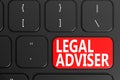 Legal Adviser on black keyboard.