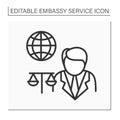 Legal assistance line icon