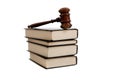 Legal books and Gavel Royalty Free Stock Photo