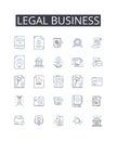 Legal business line icons collection. Investment, Property, Retail, Office, Construction, Zoning, Planning vector and
