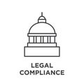 Legal compliance graphic with capitol building