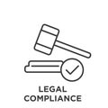 Legal Compliance Graphic with Judge`s Mallet