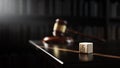 Legal Concept: judge's gavel hammer as a symbol of law and order