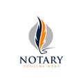 Legal consulting agency and notary illustration logo Royalty Free Stock Photo