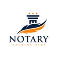 Legal consulting agency and notary illustration logo