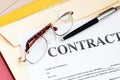 Legal contract law papers Royalty Free Stock Photo