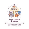 Legal counsel and advice concept icon Royalty Free Stock Photo