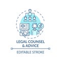 Legal counsel and advice concept icon Royalty Free Stock Photo