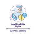 Legal disability rights concept icon