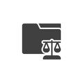 Legal document folder vector icon Royalty Free Stock Photo