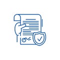 Legal document line icon concept. Legal document flat  vector symbol, sign, outline illustration. Royalty Free Stock Photo