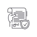 Legal document line icon concept. Legal document vector linear illustration, symbol, sign Royalty Free Stock Photo