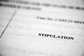 Legal Documents Stipulation to File with Court Royalty Free Stock Photo
